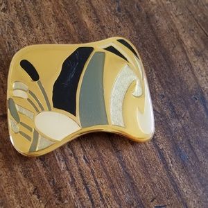 Vtg Charmant Enamel Belt Buckle